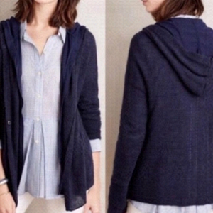 𝅺moth Alpaca and Wool Blend Hooded Layered Cardigan Size Small